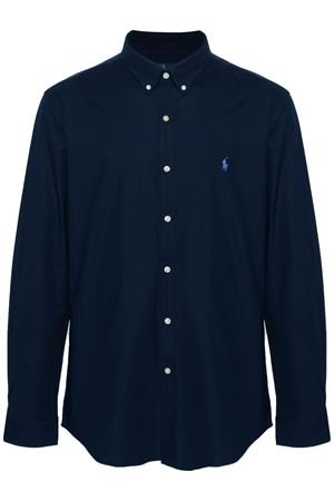 Navy blue stretch-cotton shirt RALPH LAUREN | 710928254001NAVY